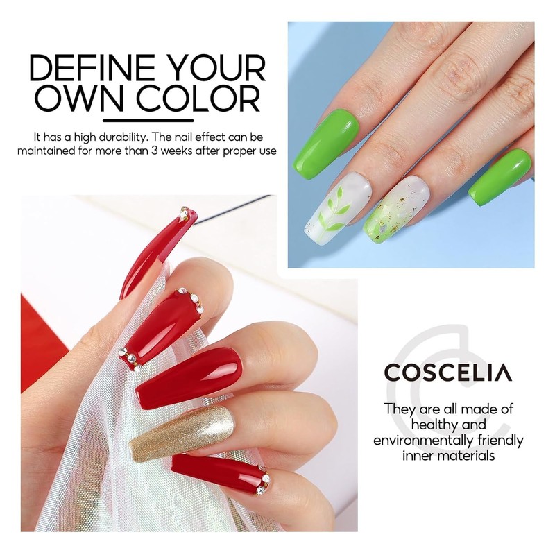 Coscelia Base e Top Coat Semipermanente, 10ML x 2 Base