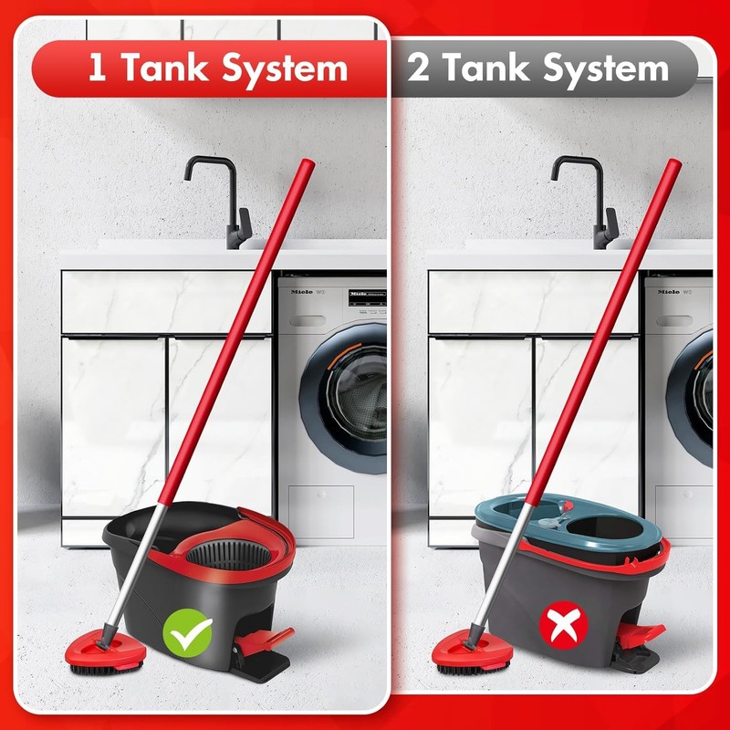 Pack of 2 Scrubbing Brushes & 1 Spin Mop Head