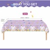 ZSYIULIA 2Pack Easter BunnyTablecloth,Easter Table Decorations Easter Egg Hunt Tablecloth