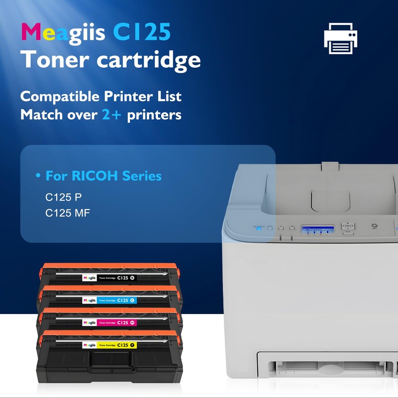 Meagiis High Yield C125P C125MF Toner Cartridge 434060 434061 434062