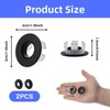 2pcs Matte Black Copper Overflow Ring for Bathroom Sink, Overflow
