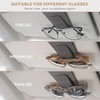 Ompellus Glasses Holder for Car Sun Visor, Multifunctional Leather Eyeglasses