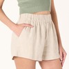 The Drop Women’s Essie Linen Pull On Mini Short, Natural