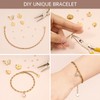 UMAOKANG 10PCS Lip Chains Bracelet for Jewelry Making Gold Plated