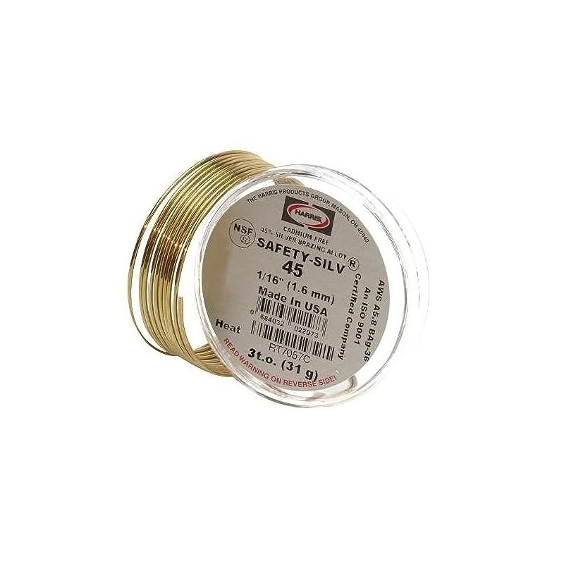 Harris 4531 Safety Silv 45 Silver Brazing Alloy 1 t.o.