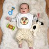 Azeeda 'Jack Russell Love Note' Soft Cotton Baby Bib (BI00063782)