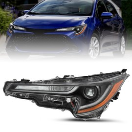 SOCKIR Headlight Assembly Replacement for 2023-2024 Toyota Corolla L/LE 4 Door LED Headlamp OE Style Left Driver