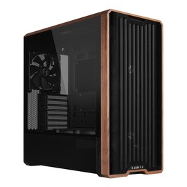 Lian Li LANCOOL 217 Genuine Walnut Wood Computer Case, Mid-Tower ATX PC Case with 5 Pre-Installed PWM Fans 2x170mm, 2x120mm & 1x140mm, Flexible PSU & Cable Installation - Black (LAN217X)