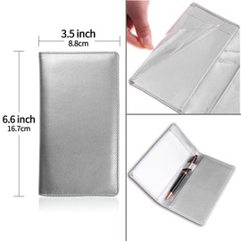 IKEPOD Leather Checkbook Cover for Men Women RFID Blocking by GNEGNI