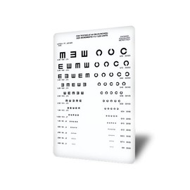 Good-Lite Co Tumbling E and Landolt C Near Vision Test Card, 5.5 x 8 inches, Styrene Plastic