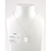 LAVISA Obelisk Gemstone Necklace, Pendant, Real Crystal Chain, Rose Quartz
