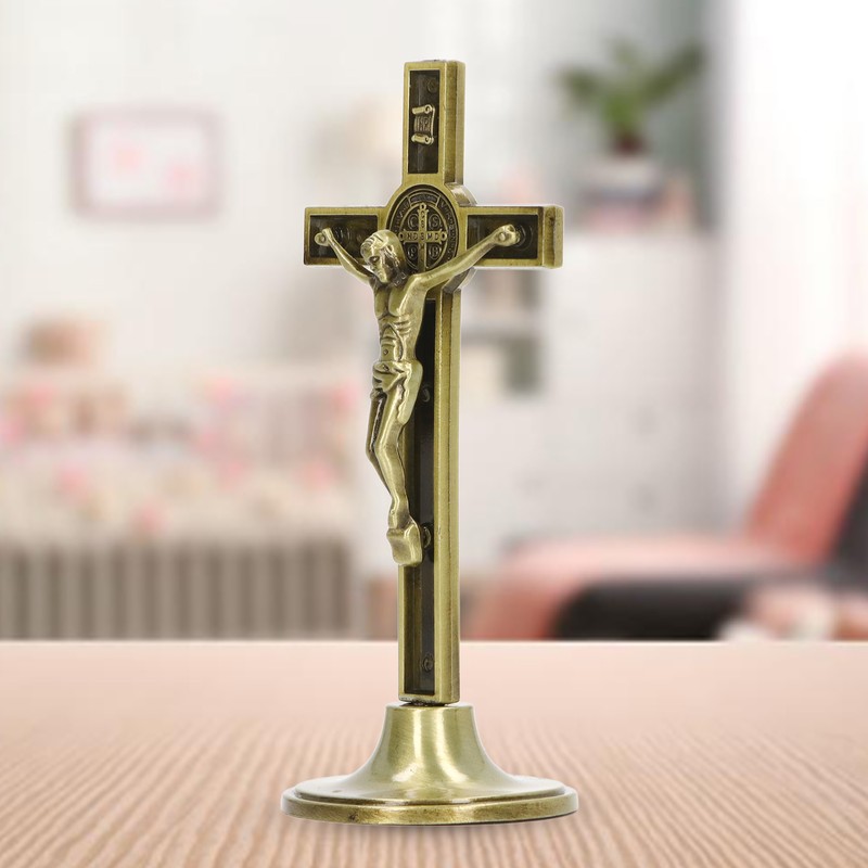 Catholic Cross Hand Made Zinc Alloy Metal Vertical Catholic Crucifix