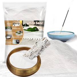RAINFLOW 15 OZ Fine White Sand for Crafts - Quartz Zen Garden Sand Decorative for Vases Filler, Wedding Unity Ceremony, Incense Burner, Aquarium