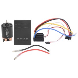80A Brushed ESC Programming Card 17T Brushed Motor Set Waterproof Fit for 1/8 1/10 RC Car