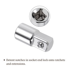 Kozelo Socket Adapter - [3/8 Inch Drive (F) x 1/2 Inch (M)] Female to Male Conversion Working Tool for Driver and Ratchet Wrench Use