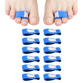 Hammer Toe Correctors, Hammer Toe Correction, Hammer Toe Splints, Broken Toe Splint, Toe Corrector, Toe Bandages for Correcting Hammer Toes, Broken Toes, Overlapping Toes (Blue, L)