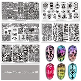 Biutee 19pcs Nail Stamp Plates Set 15 Plate 1Stamper 2Scraper 1storage Bag Nails Art Stamping Plate Scraper Stamper Set Leaves Flowers Animal Nail Plate Template Image Plate