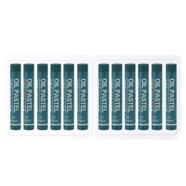 PATIKIL Dark Green Oil Pastels, 12Pcs Soft Oil Crayons Creamy Pastels Stick Art Supplies for Art Painting Drawing Blending Graffiti for Artists Beginners