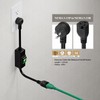 1.5Feet 90Degree Waterproof Extension Power Cord, in-Line On-Off Switch Extension