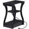 Segawe 3 Tier End Table with USB & Charging Station
