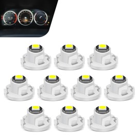 Dogary 10 PCS T4.2 LED Dashboard Bulb, 12V 3030 Chip Super Bright Indicator Light, Replacement for Car Dashboard, Switch, Air Conditioning and Interior Lights, Suitable for Most Cars (White)