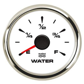 Sucicago Universal Water Tank Level Gauge 240-33ohm RV Truck 2" Water Tank Gauge Marine for Boat RV 0-190ohm 240-30ohm 0-180ohm 10-180ohm (E-1/2-F) 52mm White