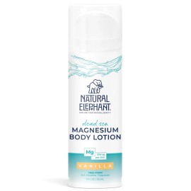 Natural Elephant Dead Sea Magnesium Body Lotion Vanilla Scent 5 fl oz (150 ml)