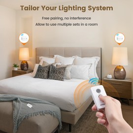 SURAIELEC Remote Control Outlet, Wireless Remote Light Switch, 100 FT, 15A/1875W, No Interference, Expandable Indoor Compact Side Outlet Plug for Lamps, Fans, Christmas Trees, Small Appliances