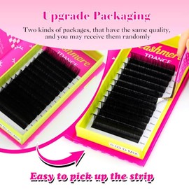 TDANCE TDANCE Cashmere Lash Extensions Super Soft Classic Lash Extensions C Curl 0.07mm 18mm Single Length Individual Volume Lash Extensions for Professional Salon Use(0.07-C,18mm)