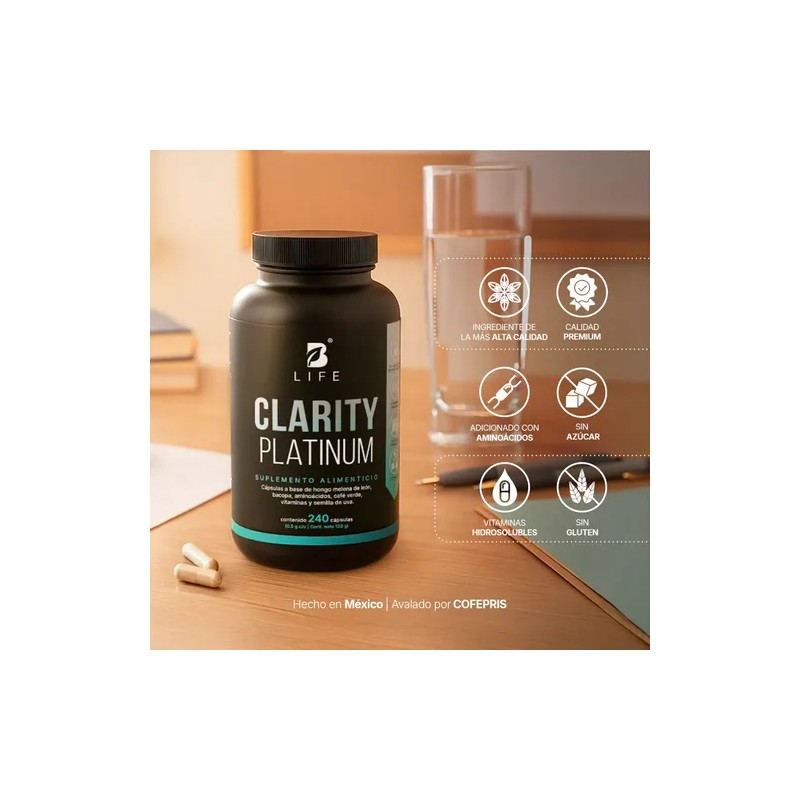 Nootropico Clarity Platinum 0.5g, 240 Capsulas blife