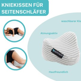 MARTneck® Knee Pillow - Orthopaedic Knee Pillow for Side Sleepers, Optimal Spine Alignment, Ideal for Pregnancy, Relieves Back and Pelvis