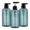 3 Pack Shampoo Bottle Pump Dispenser, 500ml Empty Plastic Soap