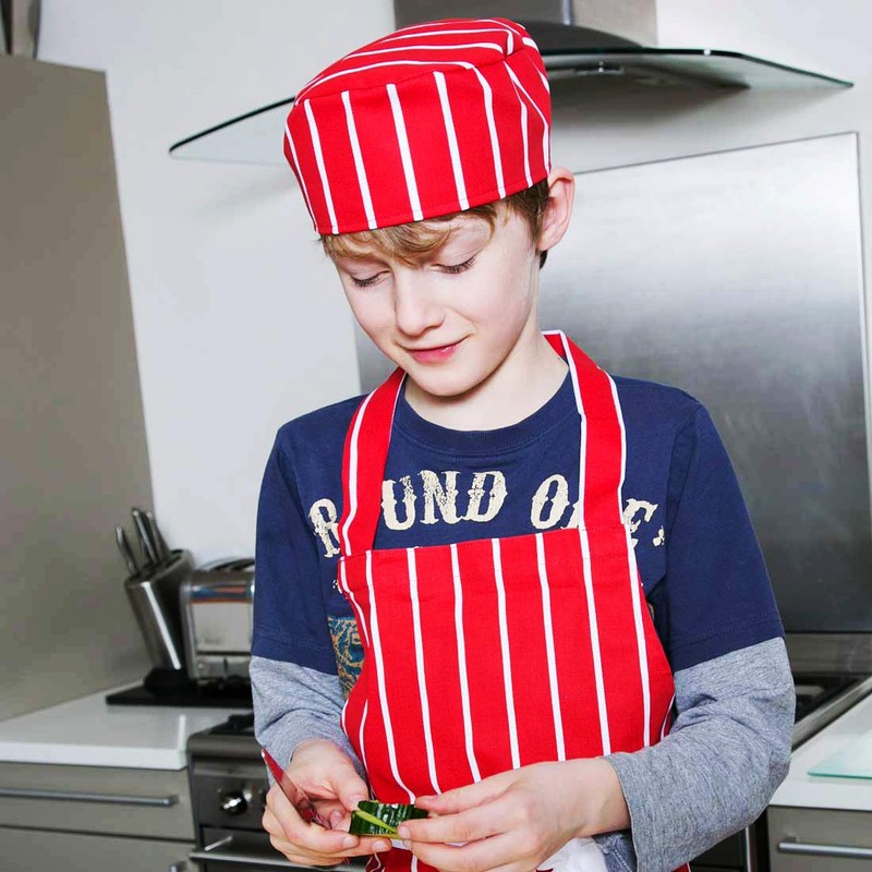 cookify Children’s Apron and Chef Hat set – Red &