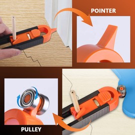flintronic Profile Scribing Ruler Contour Gaug with Lock, Precisely Copy Irregular Shapes Scribe Tool, Woodworking Edge Corner Measuring Duplicator, Profile Marking Tool for Floor, Carpet, Tile Laying
