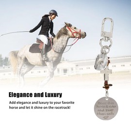 Horse Saddle and Bridle Clip Decorative Stylish Portable Metal Saddle and Bridle Pendant Hanging Ornament for Horse Rider