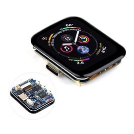 Waveshare RP2040 Microcontroller Development Board 1.69inch Touch LCD, Based on Raspberry Pi RP2040, Rounded Corners, Dual-core Arm Processor, 16MB Flash, Accelerometer and Gyroscope Sensor