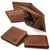 Fa.Volmer ® Mens Sturdy Brown Genuine Buffalo Leather Wallet with