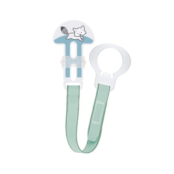 Mam Clip & Cover Dummy Chain with Dummy Clip, Also Suitable for Other Dummy Clips with Dummy Protection, 0+ Months, Light Blue, 30 g