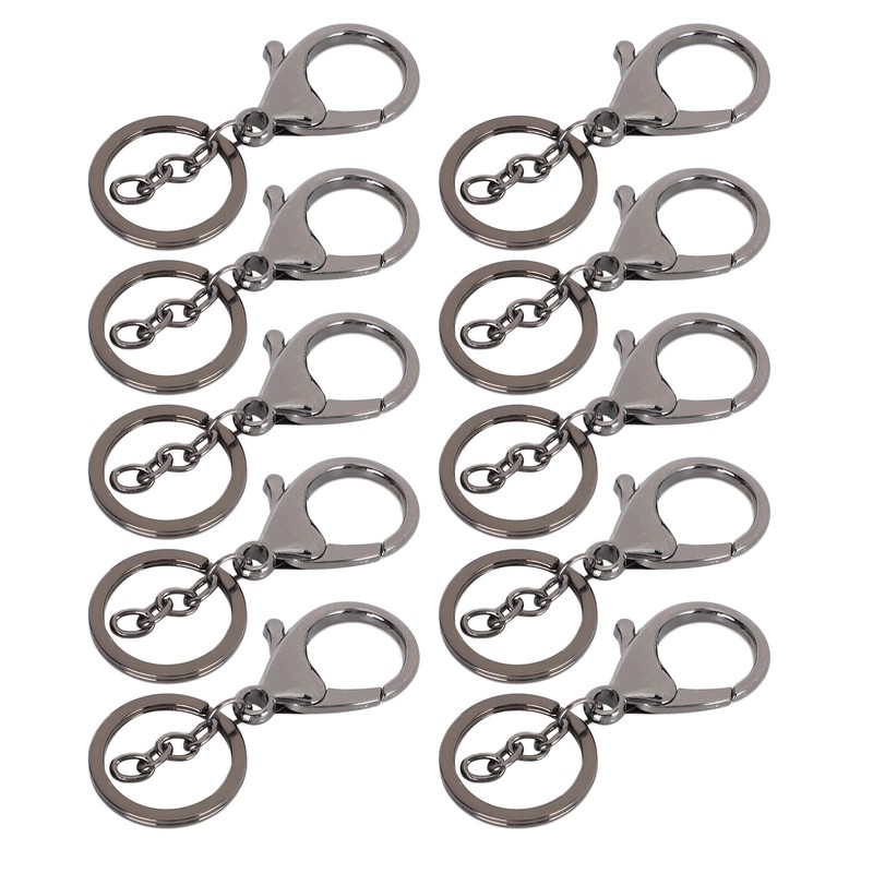 10Pcs Key Chain Plating Non Fading Simple Keychain Bag Buckle