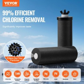 2.25G 304 Stainless-Steel Countertop Water Filtration System Gravity-fed Outdoor Water Filter System Effective Reducing Lead 99%Water Purification Bucket Capacity: 2.25 gal, Filter Cartridge Material: Activated Carbon + Ultrafiltration Membrane Filter Ca