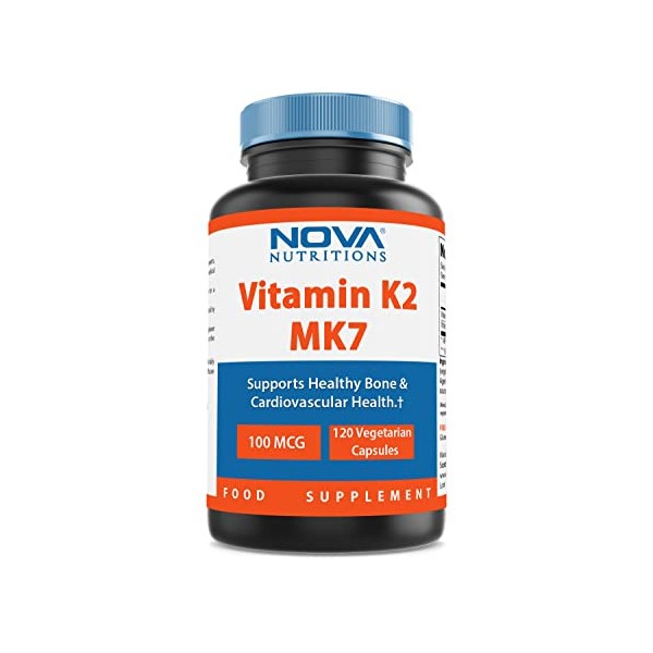 Nova Nutritions Vitamin K-2 (MK-7) 100 mcg 120 Vcaps