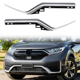 Front Central Grille Cover Trim for Honda CRV 2020 2021 2022 Headlight Molding Trim Chrome Front Bumper Upper Grill