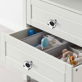 Kitchen Cabinet Drawer Knobs 4 Black Matte Crystal Brushed Cabinets Pulls Knob, Solid Base Closet Cupboard Dresser Drawers Hardware Handles, Golden Bathroom Bedroom Pull Single Hole Satin Brass Knobs