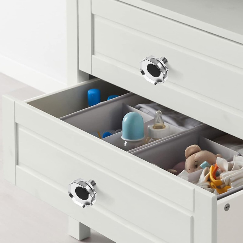 Kitchen Cabinet Drawer Knobs 4 Black Matte Crystal Brushed Cabinets