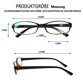 COJWIS COJWIS 6 pack Lesebrille Blaulichtfilter Brille für Damen und Herren Federscharnier Lesehilfe Blendfreie UV Brille (6 Farbe Mischen, 4.0)