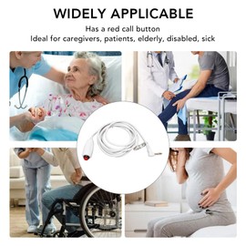 Nurse Call Cord, 6.35mm Interface Replacement Push Button Cord Cable with Clip for Nurse Station 9.8ft Long