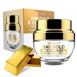 GOLD COLLAGEN 24K Gold and Collagen Daily Face Moisturizer- Reduces Age Spots