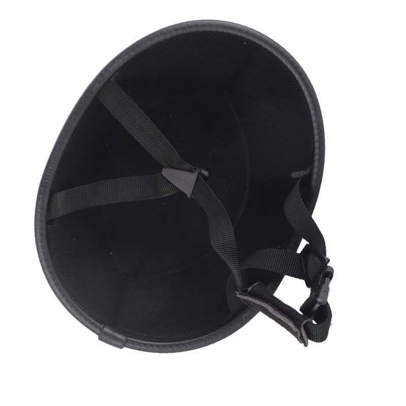 Motorcycle Low Profile Half Face Helmet Skull Cap Matte Black