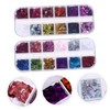 Vaguelly 2 Boxes Heart Shaped Nail Paillettes Glittery Manicure Sequins