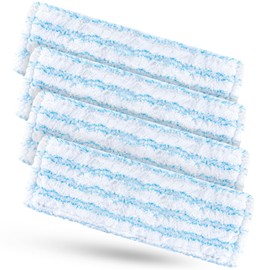 Set of 4 Mop Covers for Floor Mop Profi XL Micro Duo, 2 Fibre System Replacement Cover with Special Bristles for All Floor Types